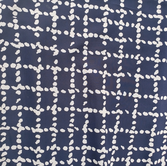 Banana Republic Navy+White Dress Scoop Neck Elastic Waist Tie Below Knee Size 2 - Picture 4 of 6